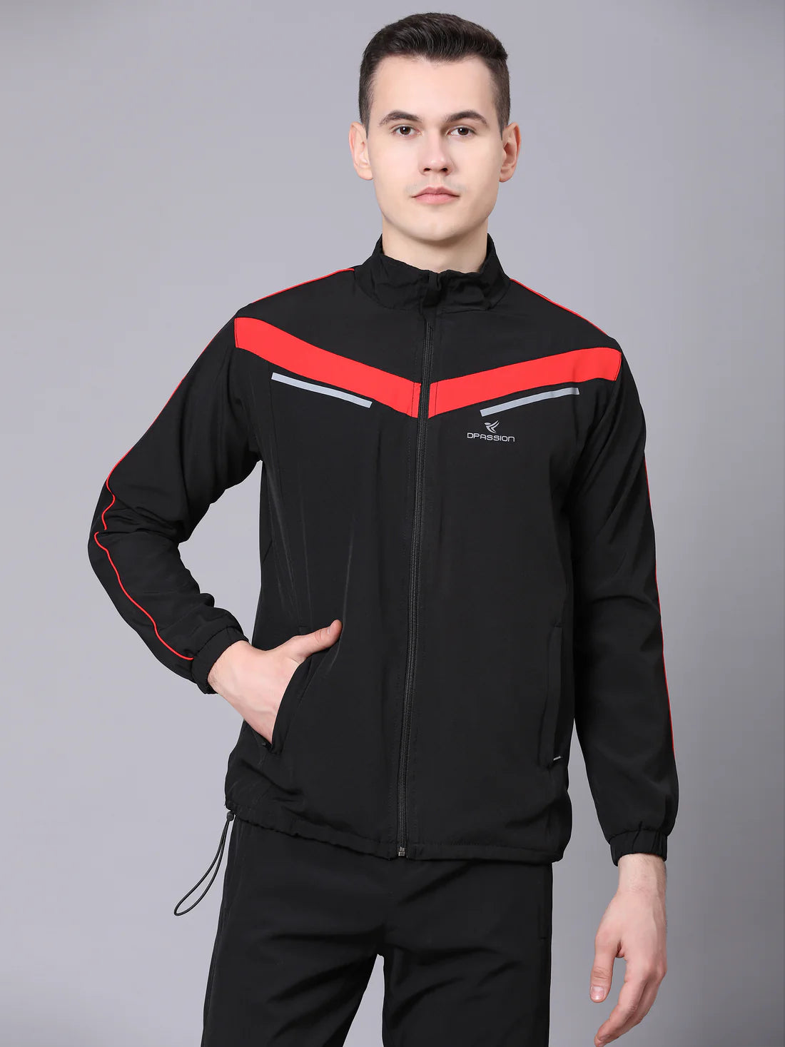 Men's Athletic Jacket with Breathable Mesh Lining