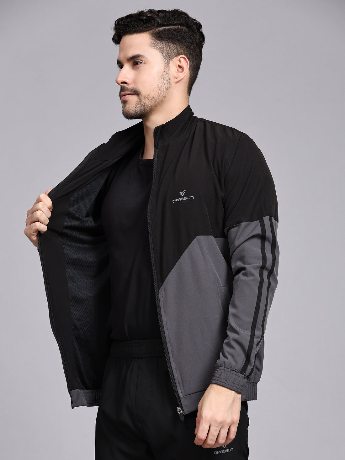 Men's Athletic Jacket with Breathable Mesh Lining